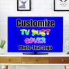 DYAGSIO Custom TV Dust Cover with Photo, Compatible with Modern 42" LCD LED, Design Your Own Personalized with Picture Logo Text TV Dust Cover Cloth Decoration Living Room, Blue view 1