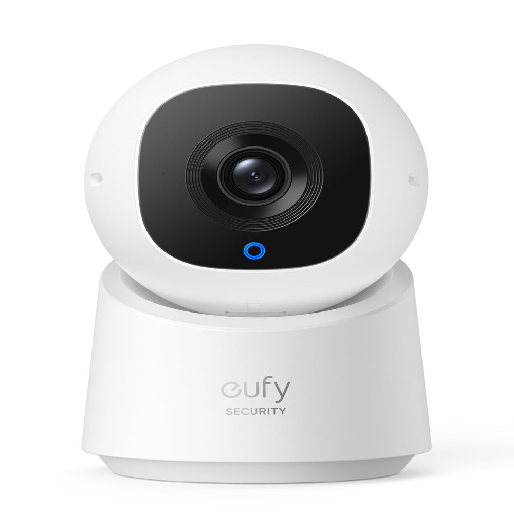 eufy Security Indoor Cam C210, 1080p Resolution Security Camera with 360 PTZ, Plug-in Security Indoor Camera with 2.4G Wi-Fi, Human/Motion AI, Night Vision, AI Tracking (Renewed)
