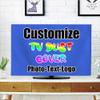 DYAGSIO Custom TV Dust Cover with Photo, Compatible with Modern 32" LCD LED, Design Your Own Personalized with Picture Logo Text TV Dust Cover Cloth Decoration Living Room, RoyalBlue view 1
