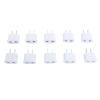 10PCS US to EU Plug Adapter, Power Plug Converter, Portable Travel Pure Copper 2 Prong Plug Converter for Cellphone Laptop Hair Dryer 250V view 1