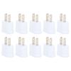 10PCS US to EU Plug Adapter, Power Plug Converter, Portable Travel Pure Copper 2 Prong Plug Converter for Cellphone Laptop Hair Dryer 250V view 3