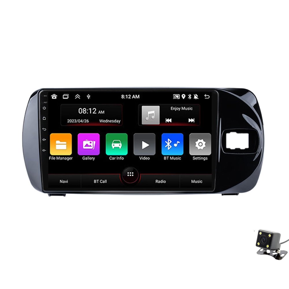 ADMLZQQ Android 12 Car Stereo Double Din Radio for Toyota Vitz 2016-2020 GPS Navigation 9'' Multimedia Player Bluetooth Video Receiver with Car-Play 4G/5G WiFi SWC DSP USB Back Camera,M90s