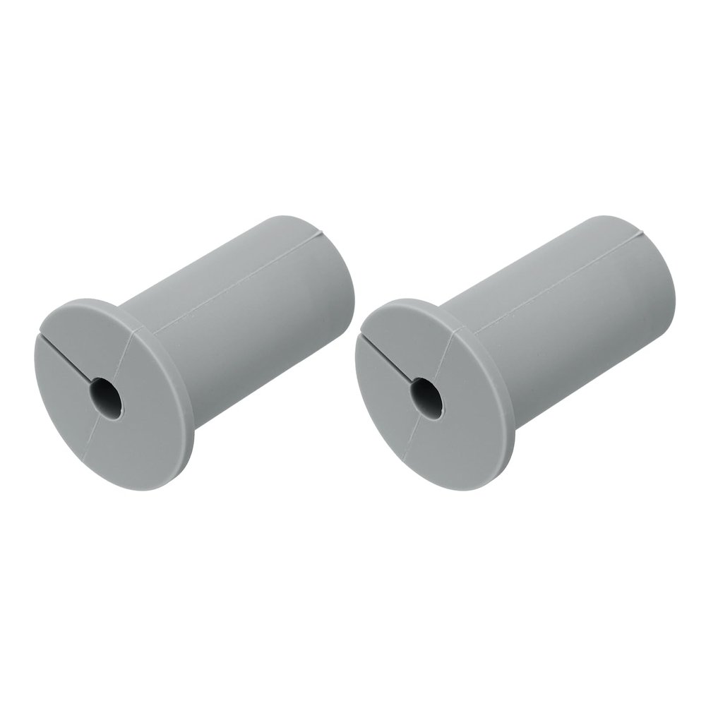 uxcell 2Pcs Wall Grommets for Cables 1 Inch Silicone Cable Wall Bushing Feed Through Cable Routing Kit Accessories Wall Cable Pass Through for Ethernet with 7.5mm Hole, Grey
