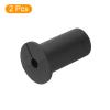 uxcell 2Pcs Wall Grommets for Cables 1 Inch Silicone Cable Wall Bushing Feed Through Cable Routing Kit Accessories Wall Cable Pass Through for Ethernet with 7.5mm Hole, Black view 3