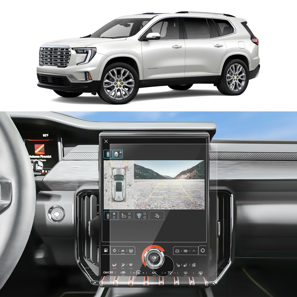 SKTU 2Pcs for 2024 2025 2026 GMC Acadia Screen Protector 15 Inch for 2024 2025+ GMC Acadia (Elevation/AT4/Denali) 15 Inch Infotainment Touchscreen 2024 2025 2026 Acadia Accessories Screen Protective Film Ultra Clear
