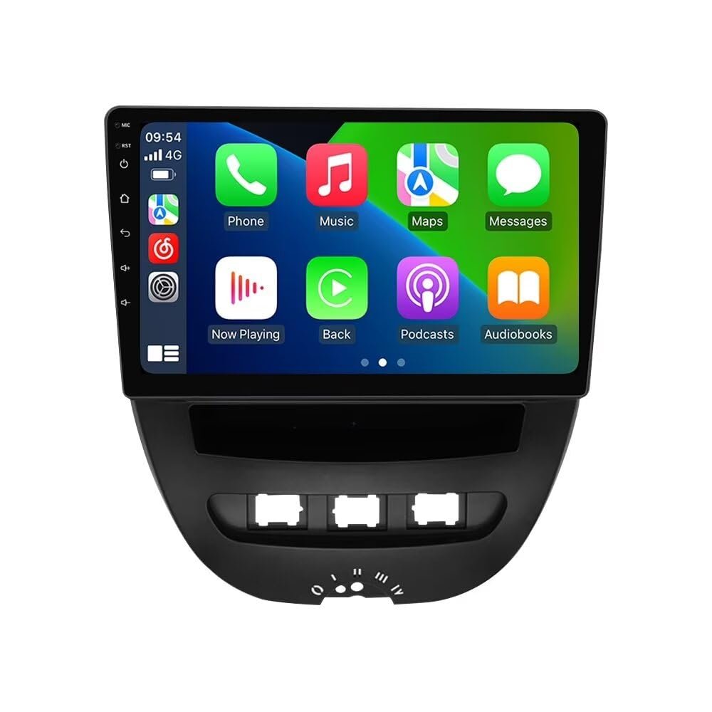 Radio Stereo for Toyota Aygo/Citroen C1/Peugeot 107 2005-2014, Biorunn 9 Inch Octa Core GPS Navi Wireless Wired Car-Play Android Auto IPS FM AM RDS DSP,8GB RAM 256GB ROM