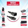 CablesAndKits - 3 Prong Heavy Duty AC Power Cord 8FT 20A/250V, 12 AWG, (IEC-60320-C20 to IEC-60320-C19) - Reliable and Safe - PDUs, Workstations, High-Power IT Gear, and Data Center Equipment view 4