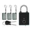 Smart Fingerprint Password Padlock Card APP Key Access Theft Proof Keyless Entry Electronic Lock for Outdoor Fence Gate Garden Gates Toolboxes (TUYA) view 1