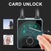 Smart Fingerprint Password Padlock Card APP Key Access Theft Proof Keyless Entry Electronic Lock for Outdoor Fence Gate Garden Gates Toolboxes (TUYA) view 4