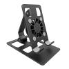 Metal Aluminum External Heat Sink Stand with Mobile Phone Bracket Radiator Small Fan Lazy Folding Desktop Tablet pad Support Frame Phone Holders view 1