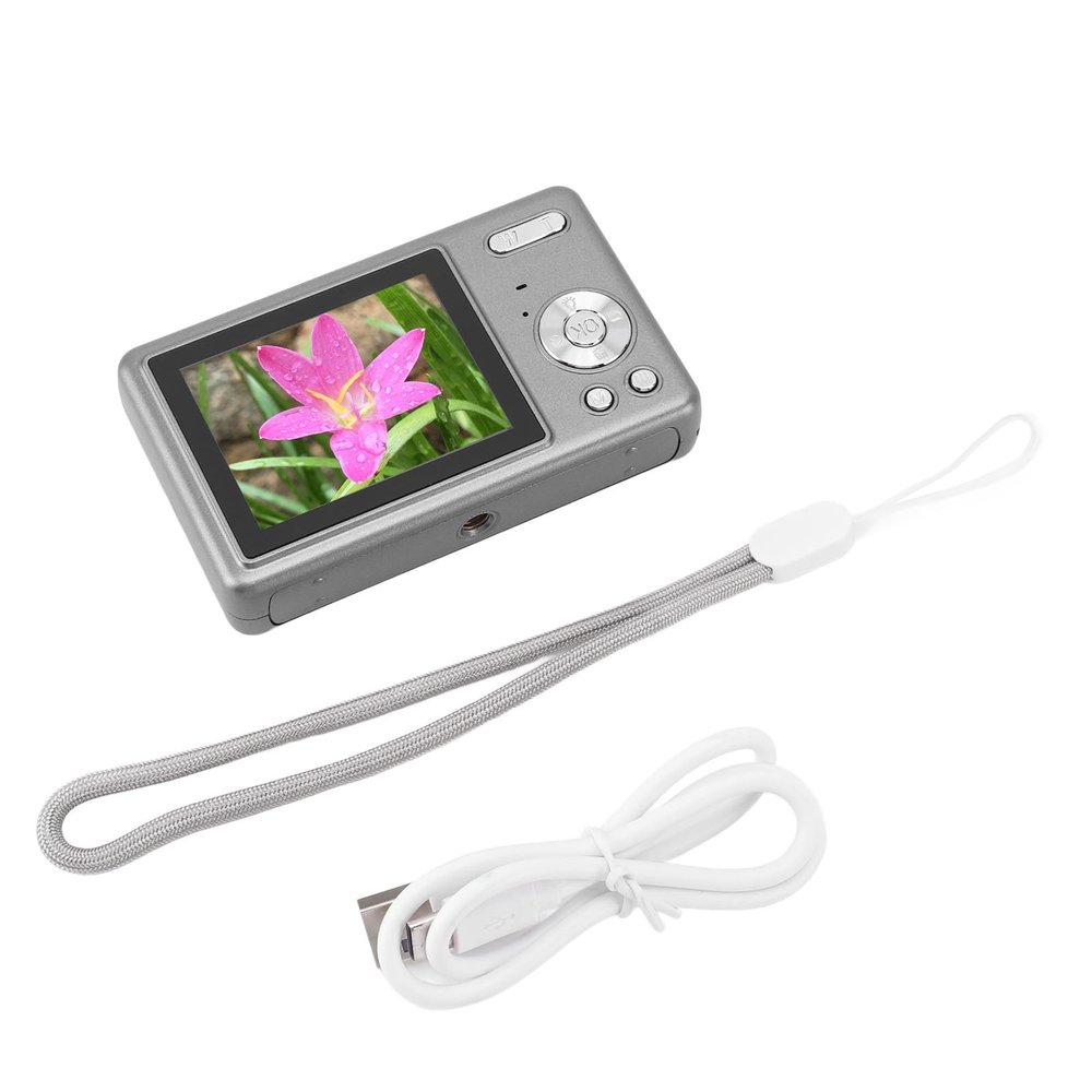 Xiuganpo 12MP 1080P Digital Camera, 16X Zoom Auto Focus Kids Camera 2.4in TFT Screen Vlogging Camera Type C Shoot Video Camera for Beginner Children Boys Girls Teens Gift (Grey)