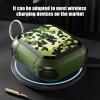 YOUULAR Camo Case for AirPods 2/AirPods Headphone Cases, Military Hard Shell Camouflage Protective Cover with Carabiner, ArmyGreen view 3