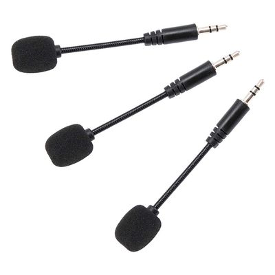 3Pcs 3.5Mm Jack Flexible Extended Mini Microphone for Computer Mobile Phone Accessories Tablets Laptops and Peripherals