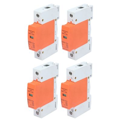 Breaker Device,4Pcs 1P Protective Device DIN Rail Mounting SPD House Arrester Protector AC 420V RMU1C60 (Imax: 60kA)