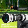 High-Power 420-1600mm f/8.3 HD Manual Telephoto Zoom Lens for Canon EOS 80D, 90D, Rebel T3, T5, T7, 70D, 5D, 6D II, 7D II Cameras WHITE view 3