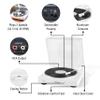 Crosley KT400A-WH Fully Automatic Bluetooth 2-Speed Turntable Record Player with S100A Stereo Speakers, White view 2