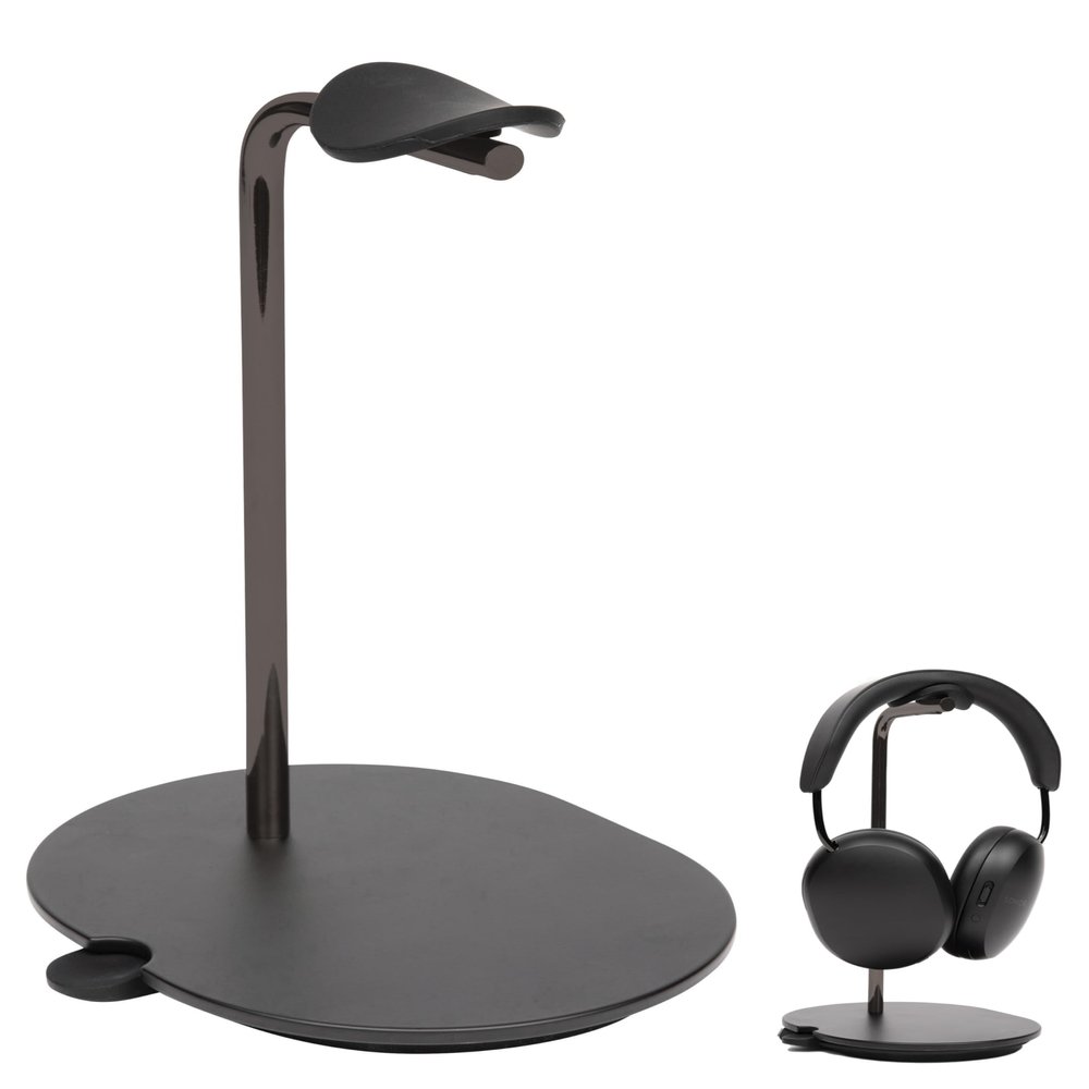 Sanus Sonos Ace Headphones Stand - Premium Stand w/Silicone Cradle Prevents Creasing & Built-in Cable Management w/Magnetic Clip for Fast Charging - Tool-Free Setup - Black Sonos Headphones Holder