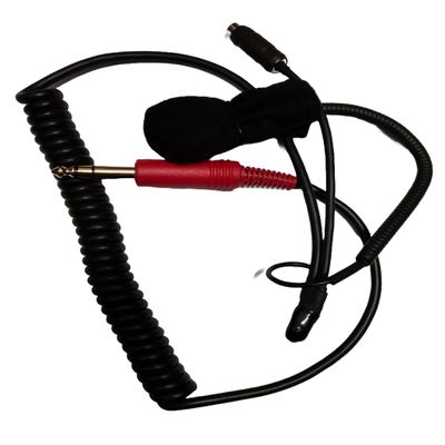 DirectNine Basics Race Radios Direct Helmet Harness Coiled Cord Pro - Fits Nascar Harness, Black, 540002CC
