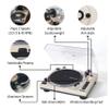 Crosley KT100BT-CP Belt-Drive Bluetooth Turntable Stereo System with Speakers, Champagne view 2