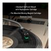 Crosley KT100BT-CP Belt-Drive Bluetooth Turntable Stereo System with Speakers, Champagne view 4