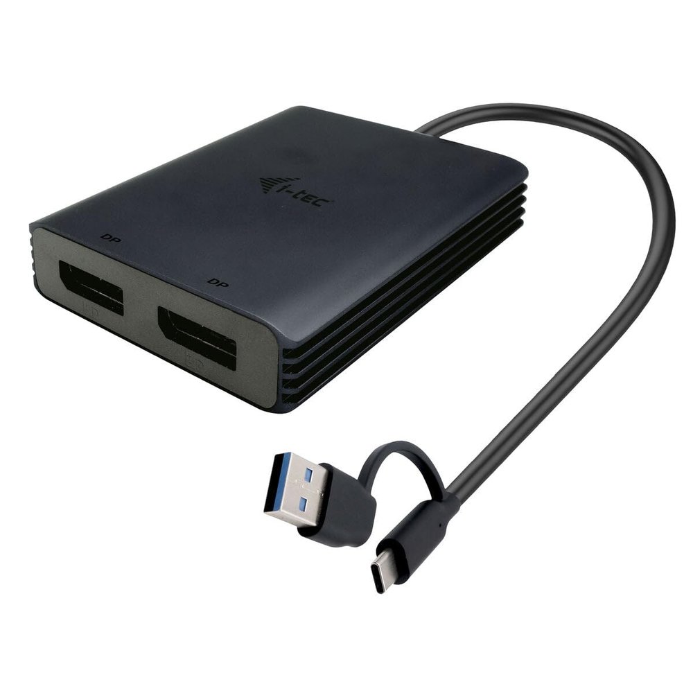 i-tec USB-A/USB-C Dual 4K/60Hz DisplayPort Video Adapter