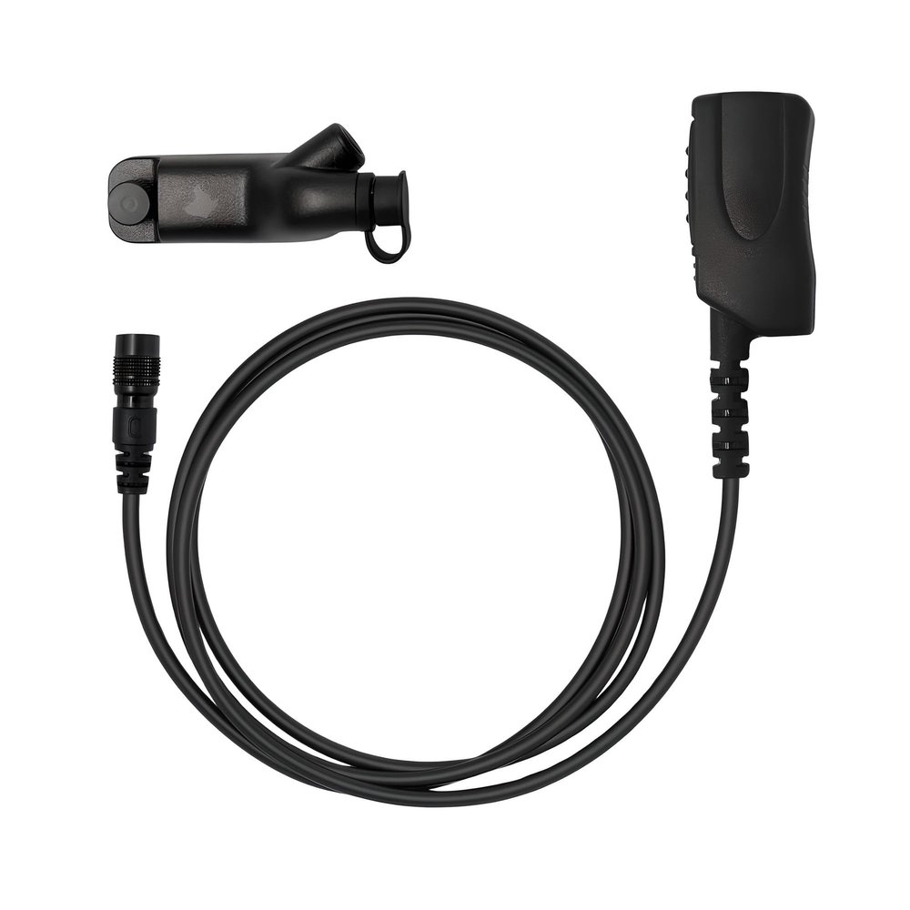 SHEEPDOG MICROPHONES Cyclone Push-to-Talk (PTT) Microphone, Quick Disconnect, Compatible with Motorola APX and APX Next, 32 Inch Cord, Dual-Switch Technology, 3.5mm Audio Port for Earpiece