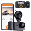 Dash Cam with WiFi, 1080P FHD, Front, Rear, & Inside Dual-Lens, Pioneering HD Infrared Night Vision  Complete with G Sensor, Loop Recording & Innovative APP for Remote Monitoring view 4