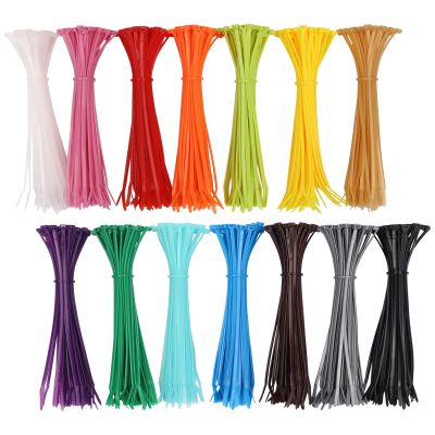 700 Pcs Mixed Colored Zip Ties, 4 Inch Multicolor Self-Locking Nylon Cable Ties 14 Colorful Plastic Resistant Wire Ties for Home Office Garden Garage Workshop