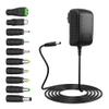 12V 1A AC DC Adapter Wall Charger Power Adapter Supply with 10 Interchangeable DC Plug for 12 Volt Electronics - 1000mA Max. view 1