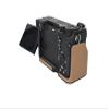 A6700 Case, BMAOLLONGB Handmade Genuine Real Leather Metal Bottom Half Camera Case Bag Cover for Sony Alpha A6700 with Hand Strap (Brown) view 3