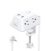 Desk Clamp Power Strip, Surge Protector with 5 AC Outlets and 3 USB Ports, Desk Mount Charging Station, Fit 1.97in Tabletop Edge Thick, 6FT Extension Cord, for Home Office Gaming Accessories view 1