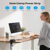 Desk Clamp Power Strip, Surge Protector with 5 AC Outlets and 3 USB Ports, Desk Mount Charging Station, Fit 1.97in Tabletop Edge Thick, 6FT Extension Cord, for Home Office Gaming Accessories view 2