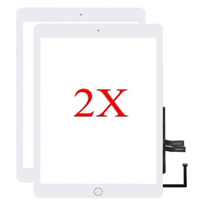 for iPad 6 6th Gen A1893 A1954 Screen Replacement 2 Pack 9.7 Inch Digitizer, for iPad 6 6th Gen Touch Screen Digitizer Replacement with Home Button(White)