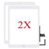 for iPad 6 6th Gen A1893 A1954 Screen Replacement 2 Pack 9.7 Inch Digitizer, for iPad 6 6th Gen Touch Screen Digitizer Replacement with Home Button(White) view 1