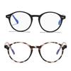 HJSTES Vintage Blue Light Glasses for Women Men Round Bluelight Blocking Glasses Thick TR90 Frame Eyeglasses(White Leopard+Black) view 1