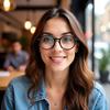 HJSTES Vintage Blue Light Glasses for Women Men Round Bluelight Blocking Glasses Thick TR90 Frame Eyeglasses(White Leopard+Black) view 2