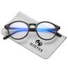 HJSTES Vintage Blue Light Glasses for Women Men Round Bluelight Blocking Glasses Thick TR90 Frame Eyeglasses(White Leopard+Black) view 4