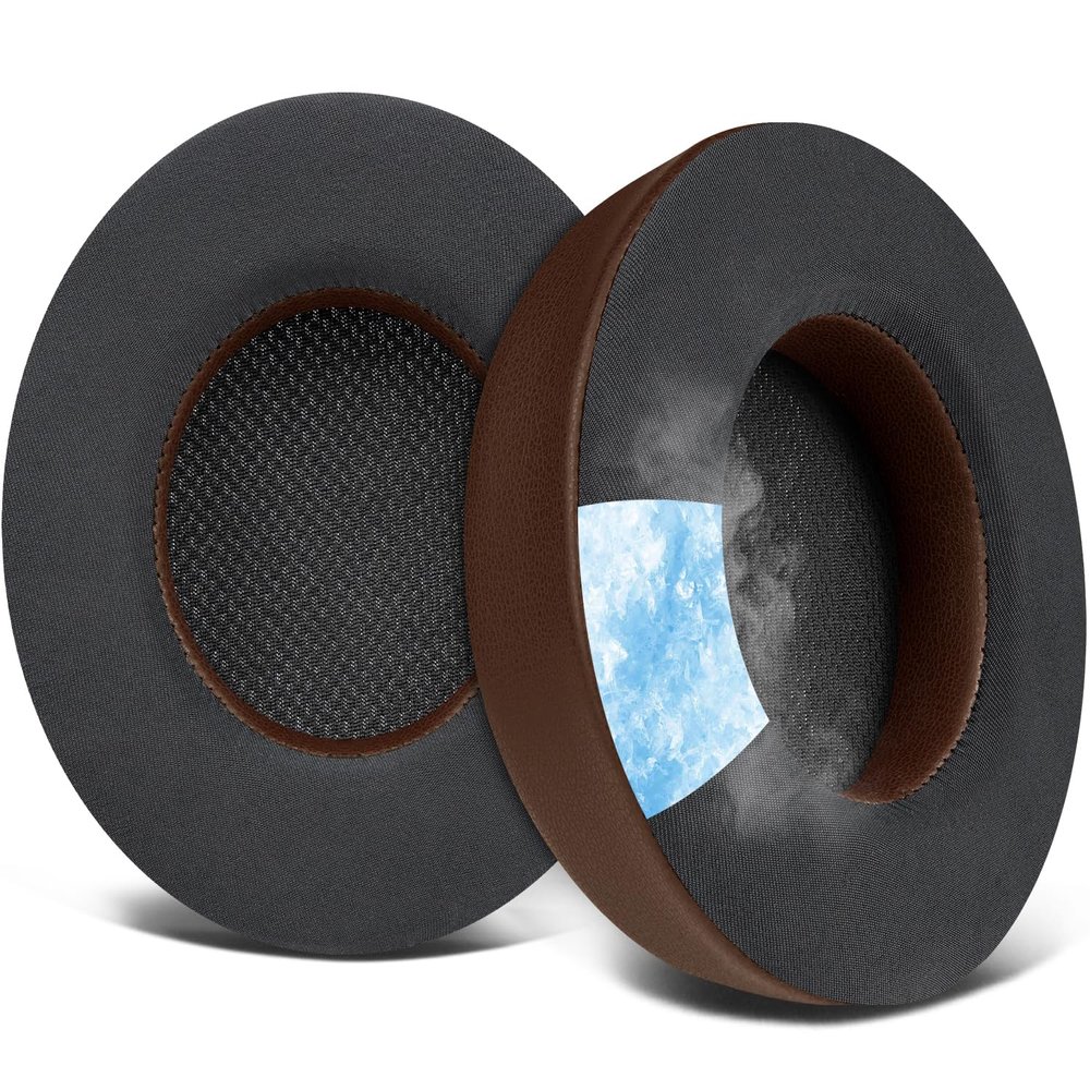 SOULWIT Cooling Gel Ear Pads Replacement for Corsair Virtuoso RGB Wireless XT SE Gaming Headset, Earpads Cushions with High-Density Noise Isolation Foam, Added Thickness - Dark Coffee