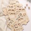 DirectNine Basics 15pcs Baby Milestone Cards - Wooden Monthly Milestone Photo Cards Pregnancy Journey Milestone Markers to Commemorate Babys First Year of Life, 15.00X8.50X0.25CM, Beige, OR19Z43D119ECRQCJ view 4