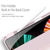Aidashine Case for iPad Air 13 Inch M2 2024/ iPad Pro 12.9 (6th/5th Gen 2022/2021) with Pencil Holder, Shockproof Hard Shell Clear Cover,Pink view 4