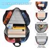 ALAZA Flamingo in The Fire and Water Backpack Bookbag Notebook Laptop Bag Casual Travel Daypack with Lunch Bag for Women Men view 4