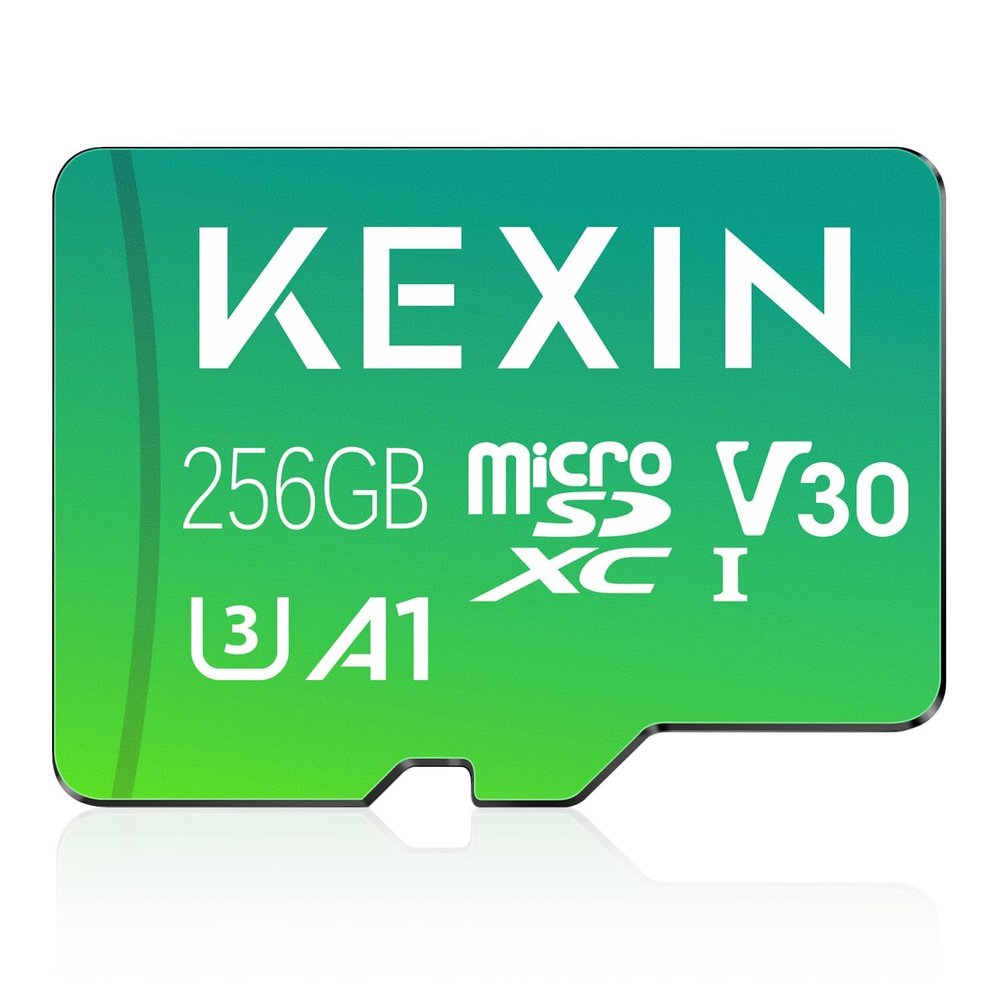 KEXIN 256GB Micro SD Card with Adapter - Up to 90MB/s 4K, V30, A1, C10, 4K UHD High Speed microSDXC UHS-I Memory Card Compatible with Action Camera Drone Game Console Smartphone Tablet,256 G,Single