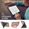 kwmobile Origami Case Compatible with Kobo Clara BW/Colour Case - Slim PU Leather Cover with Stand - Rose Gold view 4