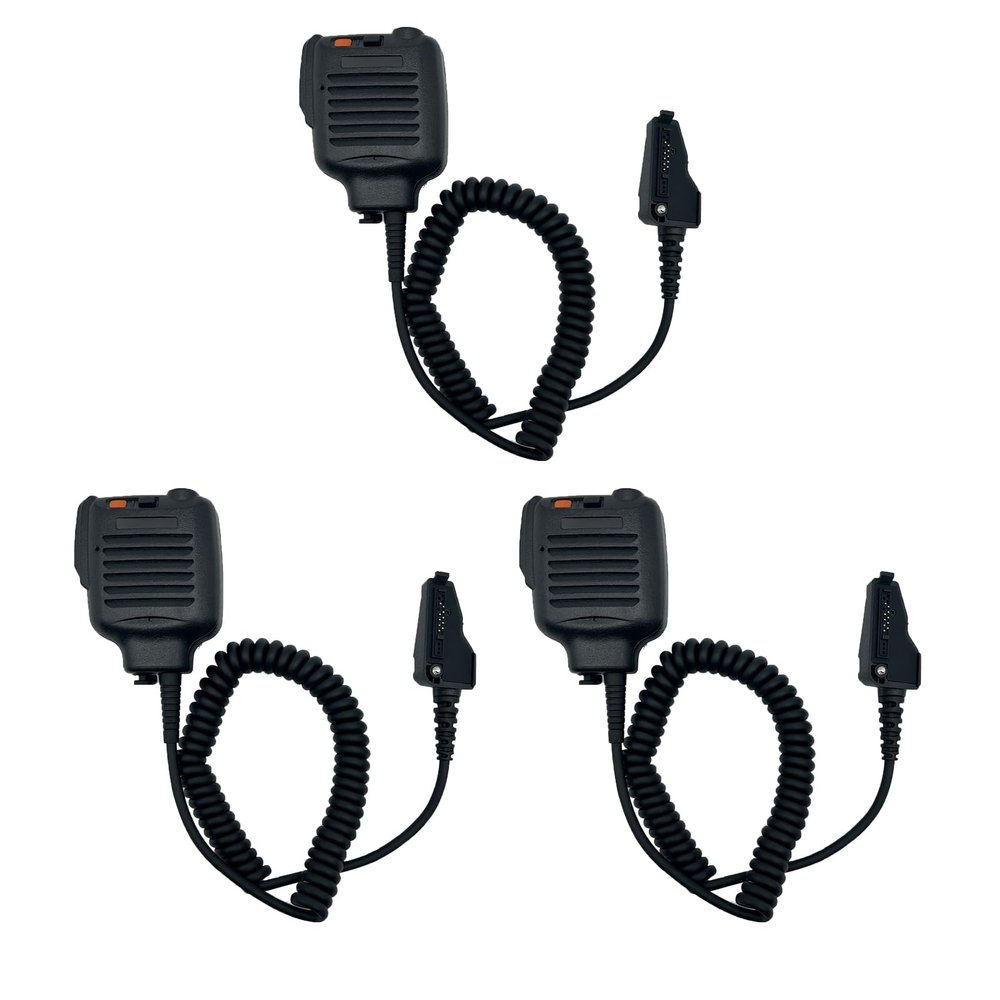 Amazingxiax 3Pack KMC-25 KMC-41 Radio Speaker Microphone Shoulder Mic for Radios NX-200 NX-210 NX-300 NX-3200 NX-3300 NX-410 NX-411 NX-5200 NX-5300 NX-5400 TK-2180 TK-3180 TK-5210 TK-5220 TK-5410