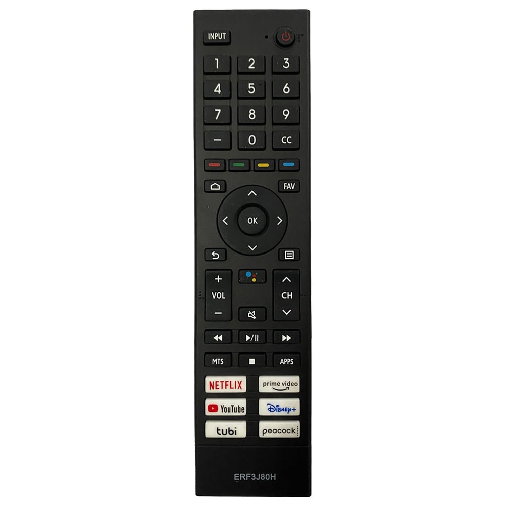 GHUST ERF3J80H Remote Control Replacement for HISENSE Smart TV 55A6G 50A6G 43A6G 55U68G 50U6G 65U6G 75A6G 70A6G 65A6G 60A6G 75U6G 50U68G 75U68G