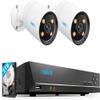 REOLINK CX810-4K PoE Security Camera Outdoor with F1.0 Aperture, 4K 8CH Network Video Recorder, 2 CX810 with 1x RLN8-410 (Built-in 2TB HDD) Video Recorder view 1