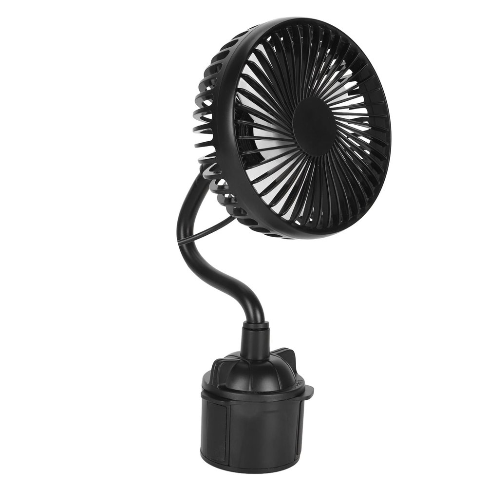 Car Fan, USB Car Fan Mounted in Cup Holder with 3 Speeds Adjustable Low Noise 360 Degree Rotatable Portable Vehicle Cooling Fan for Travel