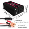 Power Inverter 300 Watt, Car/Home 12V Dc to 110V Ac Converter, with Dual Smart Fans, for Home, Rv, Boat, Emergency view 2