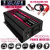 Power Inverter 300 Watt, Car/Home 12V Dc to 110V Ac Converter, with Dual Smart Fans, for Home, Rv, Boat, Emergency view 3