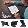 kwmobile Origami Case Compatible with Kobo Clara BW/Colour Case - Slim PU Leather Cover with Stand - Black view 4